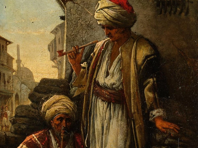 1841-Émile-Henri Laporte - Fumatori di narghilè